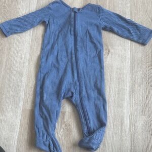 Carter's Navy Striped Footed One Piece